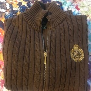 Lauren by Ralph Lauren zip up sweater XL